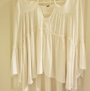 Free People Ivory Top Blouse Women's Medium